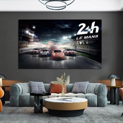 24 Hours Le Mans Classic Racing Car Poster Print Canvas Painting Home Decor Wall Art Picture For Living Room Frameless