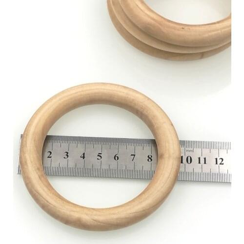 5pcs Unfinished Wood Rings Natural 3.7 Inch Wooden Rings for Crafts jewelry natural wooden accessory maple WC043