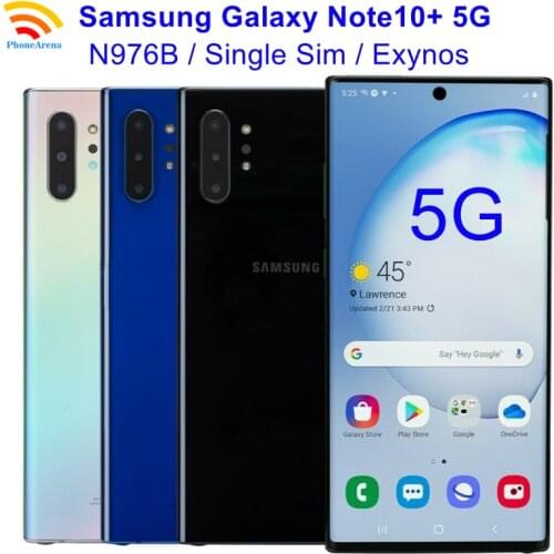 Original Samsung Galaxy Note10+ 5G N976B 5G Cell Phone 90% New Global Version 6.8" Exynos 9825 12GB RAM 256GB ROM NFC Octa Core