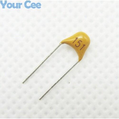 50pcs Monolithic Ceramic Chip Capacitor MLCC Multi-layer Ceramic Capacitor 150PF 151 50V + / - 20