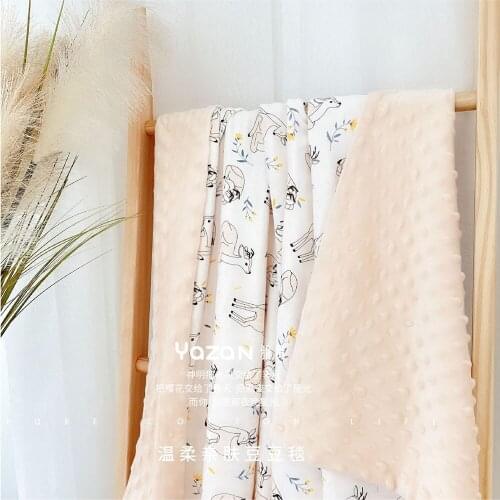 Yazan Soft Breathable New cotton Cartoon Baby Blanket Beanie Kids Quilt Peas Blanket For Pram Baby Carriage Stroller Covers