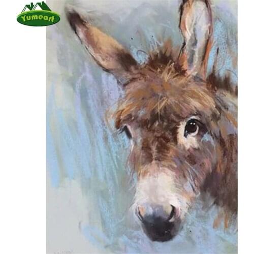 DIY Diamond Painting by Number Kit Full Drill Art Pictures Diamond Embroidery Animal Sale Diamond Mosaic Donkey Home Wall Decor