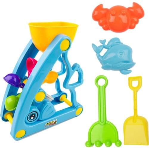 Beach Toys For Kids 5pcs Baby Beach Game Toys Children Random Color Set Kit Summer Toys For Beach Play Sand Water Game Play Cart