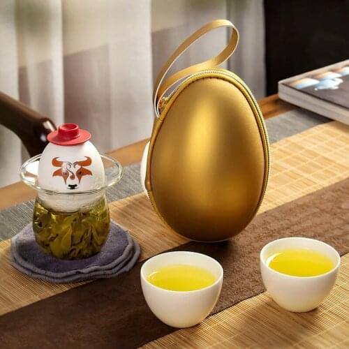 Portable Bag Mini Quick Cup One Pot Two Cups Household Outdoor Teapot Teacup