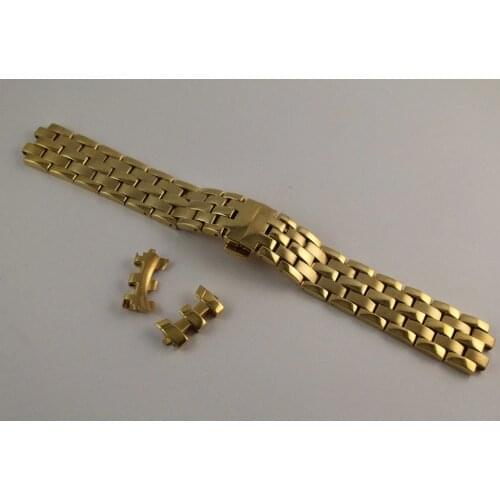 20mm T97 T031410A R463 NEW Pure Solid Stainless steel Watchband Watch Strap Full gold Bracelets For T97