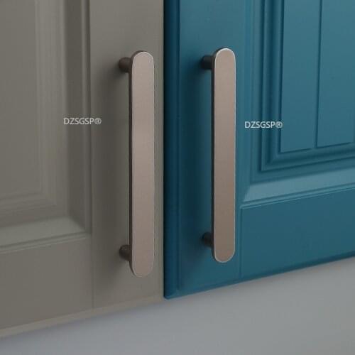 Kitchen Cabinet Handles American Style Closet Furniture Knob Zinc Alloy Drawer Cupboard Hardwares Arc Silver Dooroom Pulls