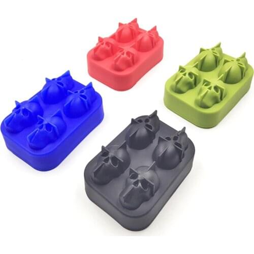 Ice Cube Maker Skull Shape Chocolate Mould Ice Cream DIY Tool Whiskey Wine Cocktail Ice Cube 3D Silicone Mold