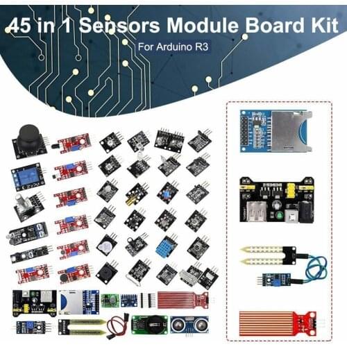 45 Sensor Assortment Kit 37 Sensors Kit Sensor Starter Kit for Arduino Raspberry pi Sensor 16 in 1 Robot Projects Starter Kit