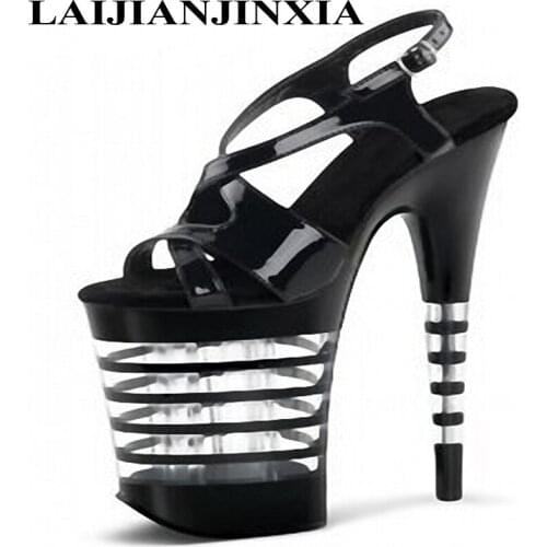 New 20cm Hand Made High Heel Shoes sexy clubbing snow Exotic Dancer shoes 8 inch rome high heel Dance Shoes