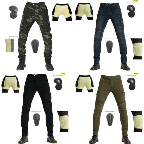Outdoor Riding Motorcycle Jeans Kevlar Thickened Jeans Upgrade Silicone Protective Gear Equipment Protection Safety Pants 2021