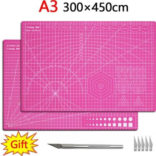 Thickening A3 Pink Multifunction Pvc Self Healing Cutting Mat Cutting Pad Board Cutter Knife DIY Craft Tool Office Supplies