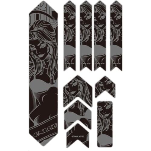 3D Bike Frame Protection Stickers Reflective Bicycle Paster Guard Cover Stickers Wear-Resistant Anti-Skid Protector for MTB Road