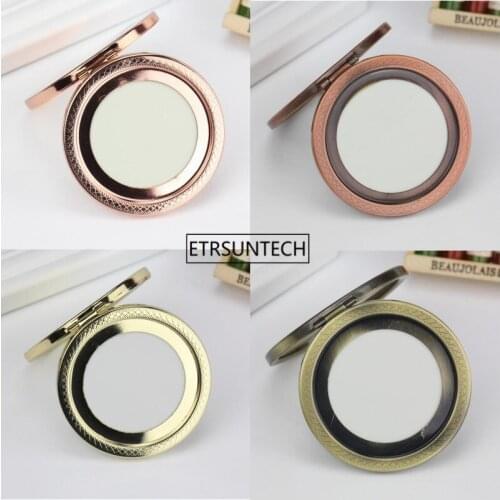 100pcs Women Portable Makeup Cosmetic Double Side Folding Traveling Pocket Mirror Folding Pocket Mirror F2291