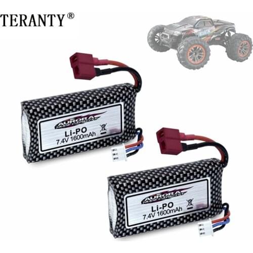 1-10Pcs Original 7.4v 1600mAh For 9125 Remote Control Rc Car Spare Parts 7.4v 1600mah Lipo Battery XLH 9125 battery 1600mah 7.4V