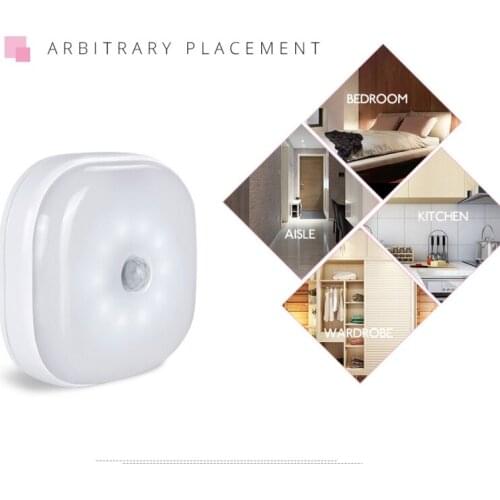 1PC Wireless Moving Light Sensor LED Night Light For Smart Home Stair Corridor Bathroom Living Room Bedroom Night Light