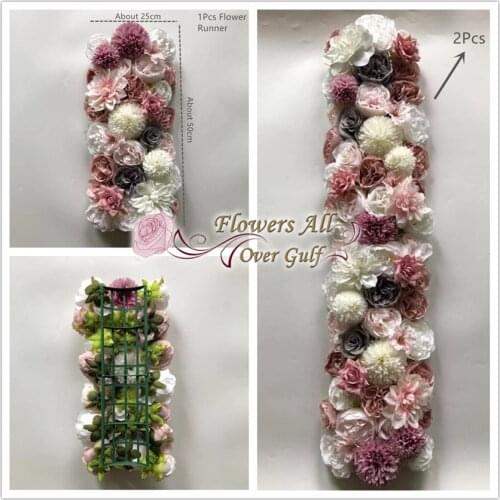3D High Quality Artificial Flower Wall And Fake Flowers Runner Use Rose Peony For DIY Wedding Background Decoration 12pcs/lot