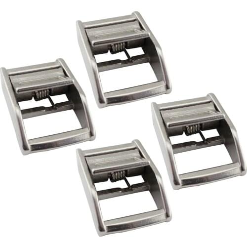 4 Pieces 25mm 316 Stainless Steel Cam Buckle For Tie-Down Straps