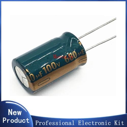 4pcs/lot S42 high frequency low impedance 100v 680UF aluminum electrolytic capacitor size 16*30 680UF 20