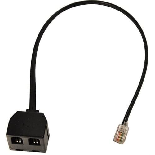 5PCS Free Shipping Headset Buddy Training Adapter Twin RJ10/RJ9 Sockets Telephone Training Adapter Y Splitter for Corded Handset