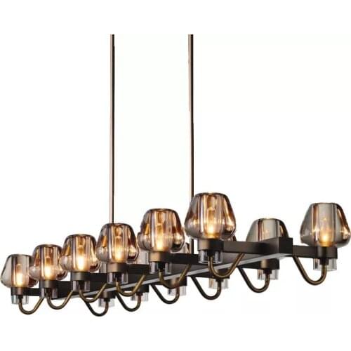 American Luxury Crystal Copper Pendant Lights Lustre Lamp Bedroom Living Dining Room Indoor Lighting Led Hanging Light Fixture