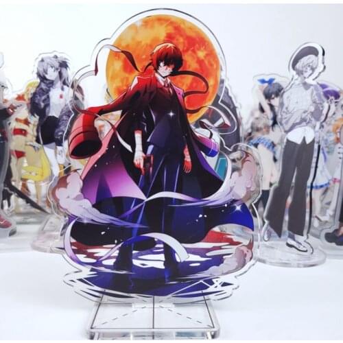 Anime Bungo Stray Dogs Osamu Dazai Doppo Kunikida Edogawa Cosplay Double Side Acrylic Stand Figure Model Plate Desk Decor Gifts
