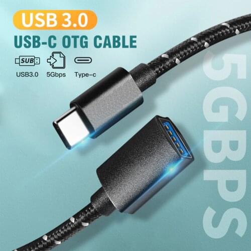 ANKNDO Otg Type C Cable 15Cm Usb To Usb3.0 Connector for Xiaomi Samsung usbc Mobile Phone Usb3.1 Otg Adapter Accessories