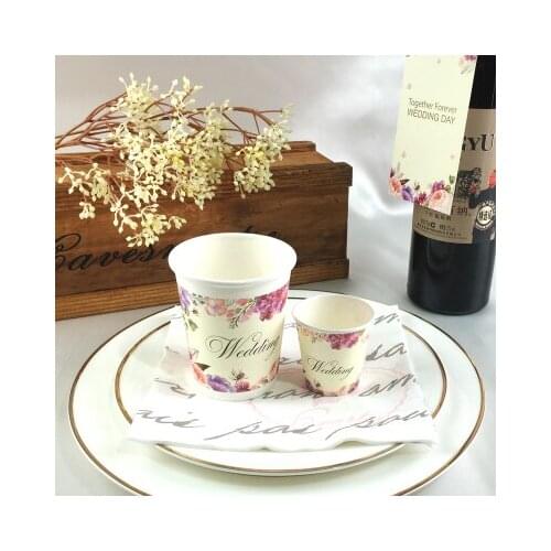 Free shipping 100pcs/lot Thickening European style wedding creative disposable paper cup