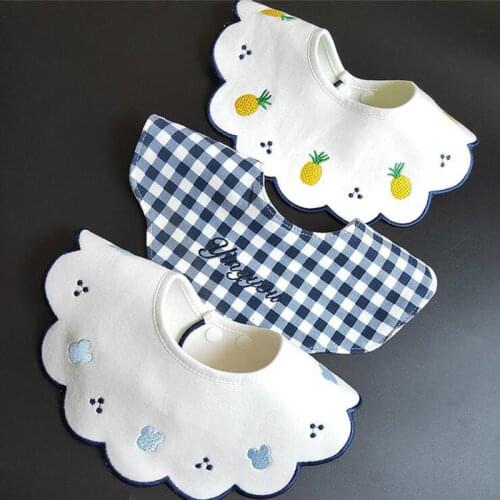 INS Baby Bibs Round Neck Slabbers baby Burp Cloth Bibs 360 Degree Bib for Girls Baby Clothing Bandana Bibs bsberos algodon bebe
