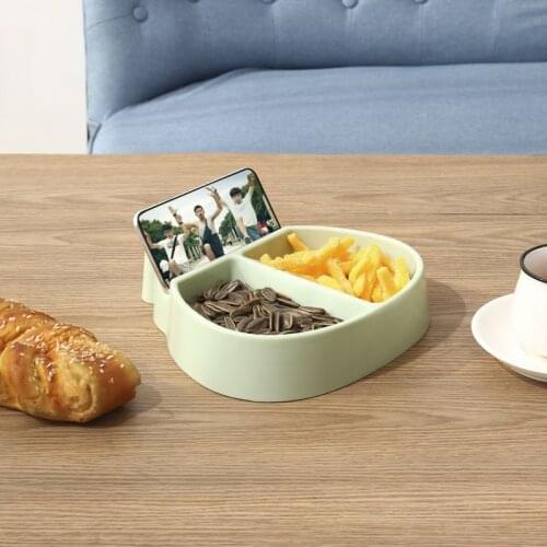 Snack storage single layer lazy person snack dry fruit plate household living room dry fruit plate can put mobile phone