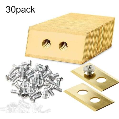 36*18*0.9MM Robot Mower Replacement Blade with 2 Holes Anti-rust Durable Mower Cutter for Worx Landroid Easy to install