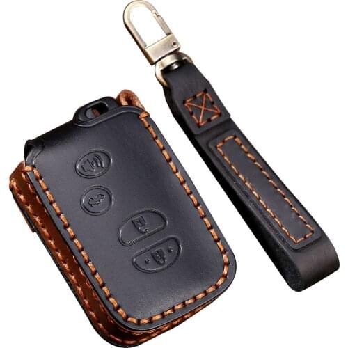 Leather Car Key cover key case For Toyota Land Cruiser Prado 150 Camry Prius Crown Subaru 2013 2014 Foreste Outback XV 4button