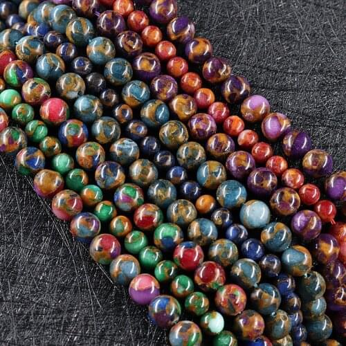 Natural Stone Tanzania Golden Colored 4mm 8mm 6mm 10mm12mm Round Glass Beads Matter Beads for Jewelry Making DIY Accessorie