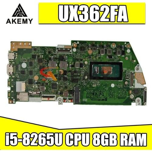 AKemy For ASUS UX362FA-EL142T ZenBook Flip UX362 laptop mainboard motherboard with i5-8265U CPU 8GB RAM tested full 100