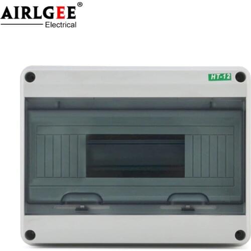 12 way IP65 waterproof indoor miniature circuit breaker distribution box family protection HT-8 outdoor plastic engineering box