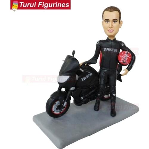Motorcycle cake toppers for birthday cakes bobblehead from Images of Motorcycle Birthday