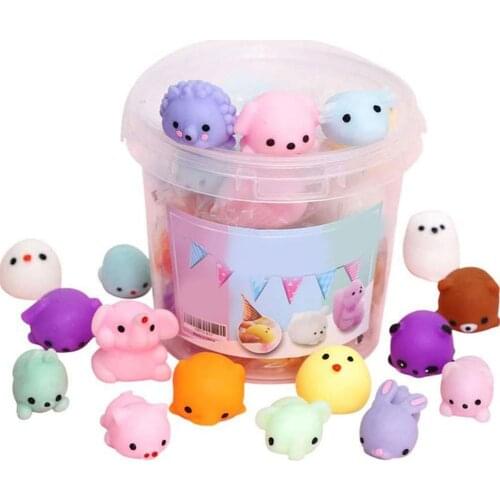 1 Bucket Squishy Toy Cute Animal Antistress Ball Squeeze Mochi Rising Toy Abreact Soft Sticky Squishi Stress Relief Toys Gift