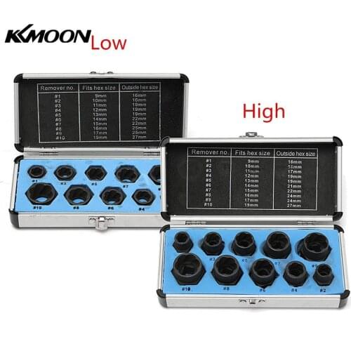 10pcs Set Damaged Bolt Nut Screw Remover Tool Kit Extractor Removal Tools
