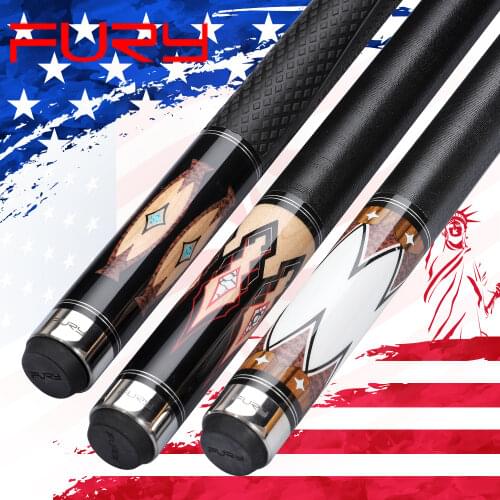 Official FURY DE Billiard Pool Cue 11.75mm&12.75mm Tiger Tip Hard Maple Half Technology Shaft Cue Stick Technologia Mark Billar
