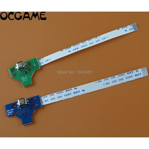OCGAME 4pcs=2sets JDS-001 JDS-011 12pin & 14pin LED Power Board with flex Ribbon Cable for Sony PS4 Controller Charging Board