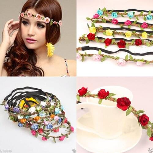 Brand New Boho Wreath Flower Crown Woman Wedding Bridal Love Flower Crown Headwear Hair Wreath Boho Floral Headband