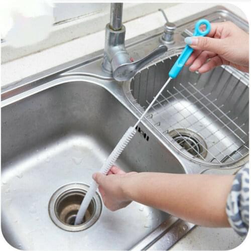 Durable Flexible Sink Overflow Drain Unblocker Clean Brush Cleaner Kitchen Tool