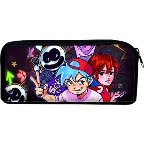 Friday night funkin Oxford Cloth Pencil Case Office Student Pencilcase Cute Canvas Pencil Bag School Supplies Pen Box