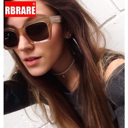 RBRARE Square Sunglasses Women 2021 High Quality Brand Designer Gradient Sunglasses Vintage Glasses For Women Gafas De Sol Mujer