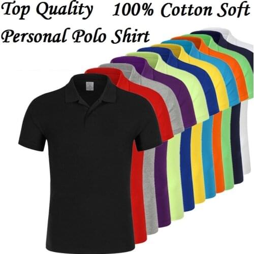 Top Quality Man Polo Shirt Shirts Solid Summer Personal Logo Picture Print Men Tees Sport T-Shirt Customized Outfit 100% Cotton