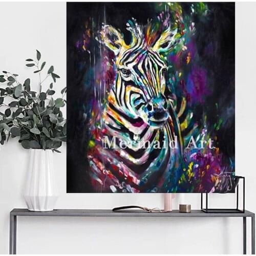 Hand Painted Zebra Pictures professional impressionism design oil paintings home decorate