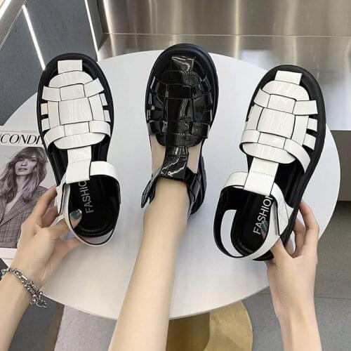 New Style Gladiator Sandals Ladies Flat Sandals Round Toe Holiday Beach Shoes Ladies Comfortable Platform Sandals women shoes