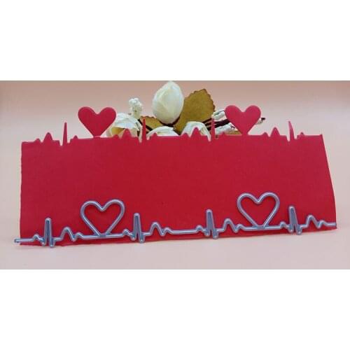 Heart Heartbeat Outline border borderline Cutting Dies Scrapbooking Dies Metal Embossing Stamps and die for Card Making DIY