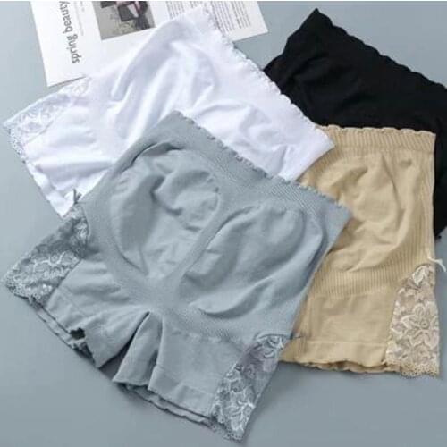 Women Plus Size Safety Pants High Waist Tummy Shorts Lace Safety Pants High Waist Tummy Control Boxer Shorts Free Shipping