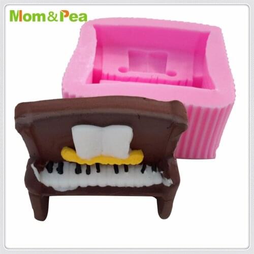 Mom&Pea MPA1811 Piano Shaped Silicone Mold Cake Decoration Fondant Cake 3D Mold Food Grade