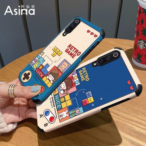 ASINA Cartoon Case For Xiaomi Mi10 11Ultra 9 8 Poco X2 Capa Imitation Lambskin Silicone Cases For Redmi Note 9 8 7 Cover Game